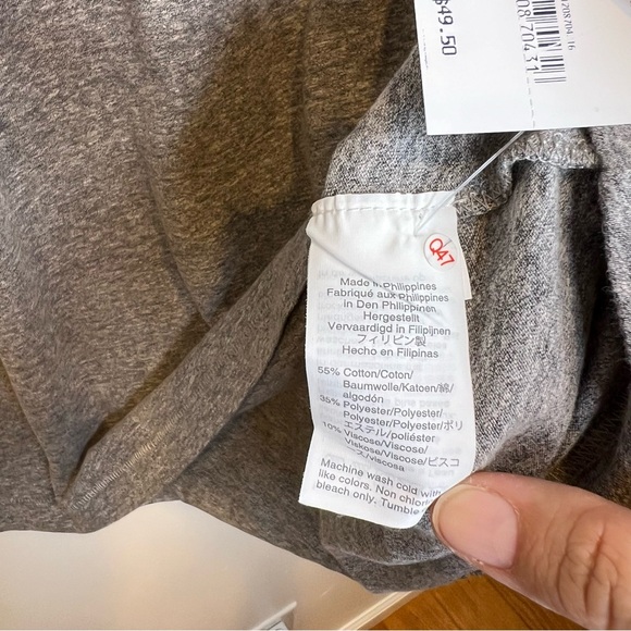 NWT Madewell Triblend Ex-Boyfriend Tee in Gray - Picture 7 of 11